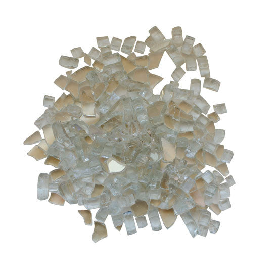 1/4 inch clear reflective fire glass 5 lbs outdoor fire pit