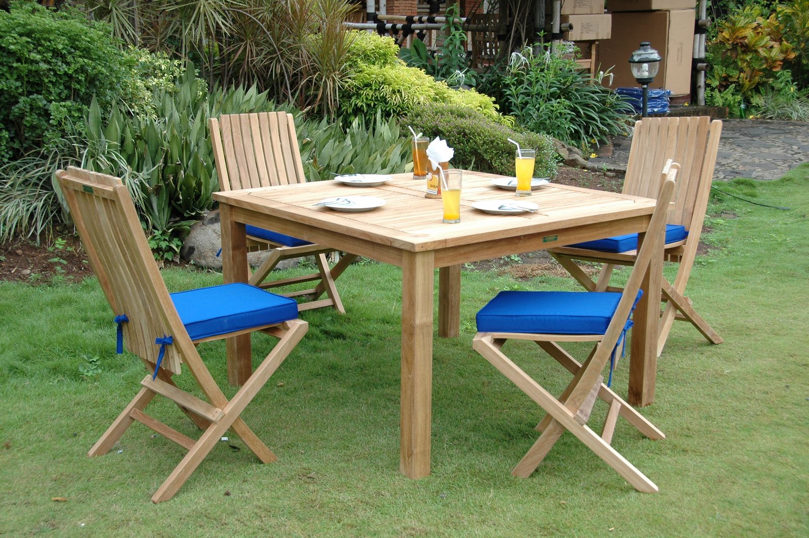 Windsor Comfort Chair 7-Pieces Folding Dining Set