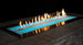 60 inch outdoor linear fire pit burner