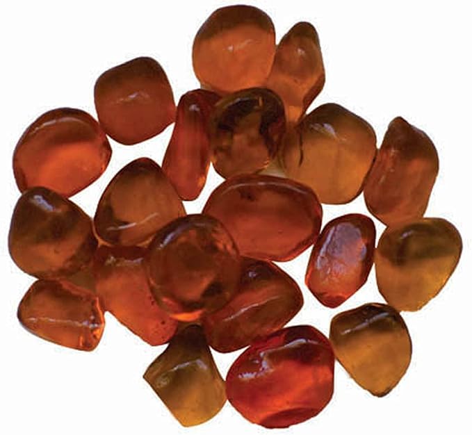 orange small bead fire glass 5 lbs outdoor fire pit media