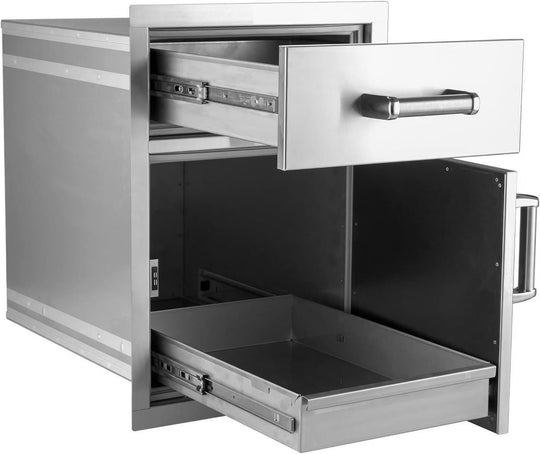 Fire Magic outdoor kitchen pantry door drawer storage