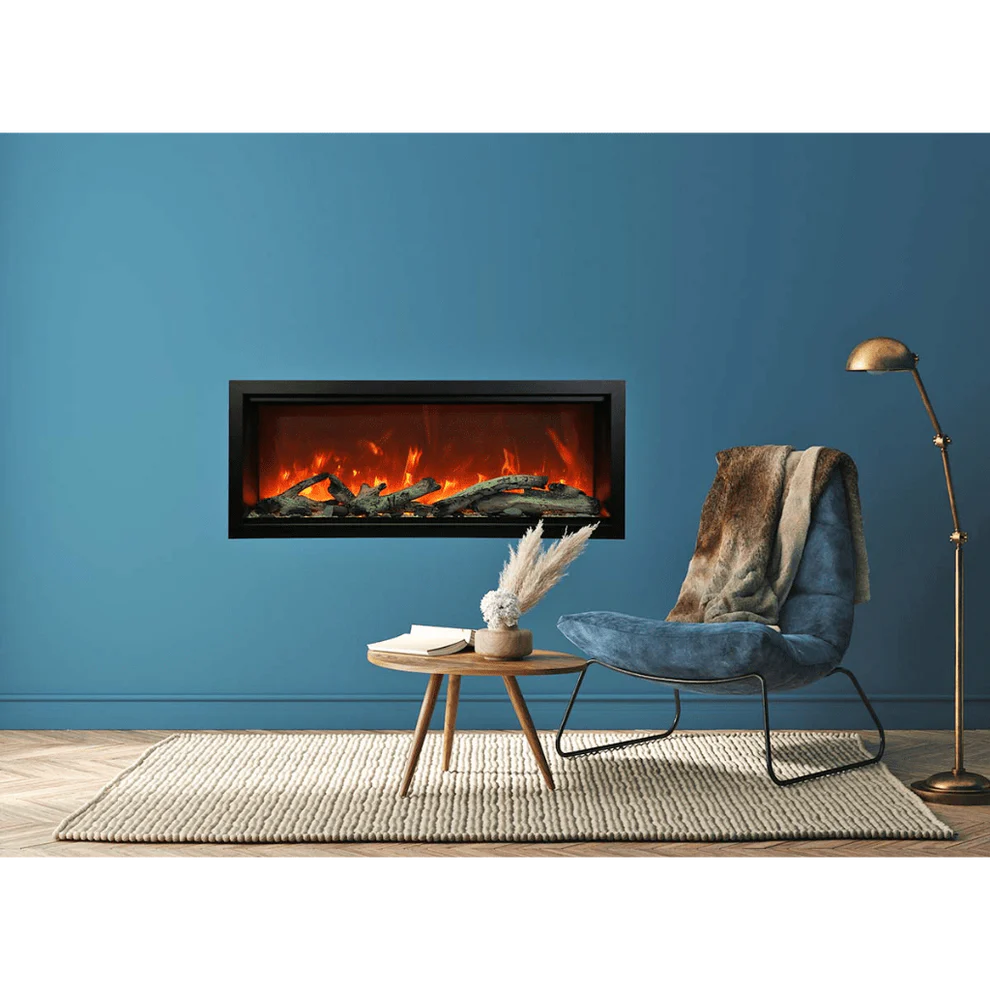 Amantii 100 inch extra tall built-in electric fireplace with WiFi control