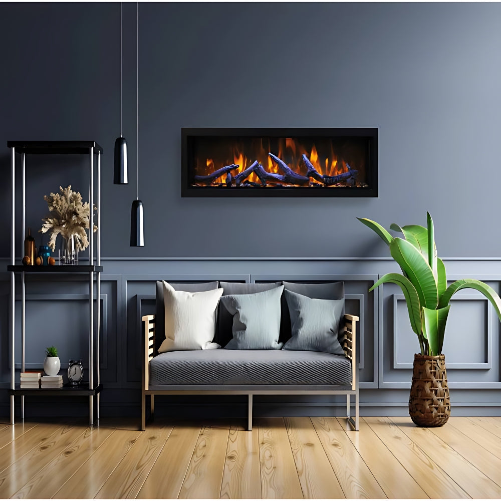 Amantii 50 inch built-in electric fireplace indoor outdoor patio