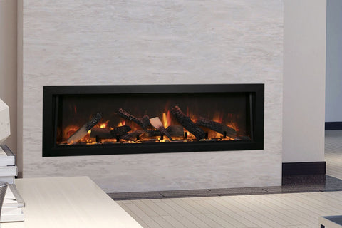 Amantii 50 inch deep indoor outdoor electric fireplace with LED flames