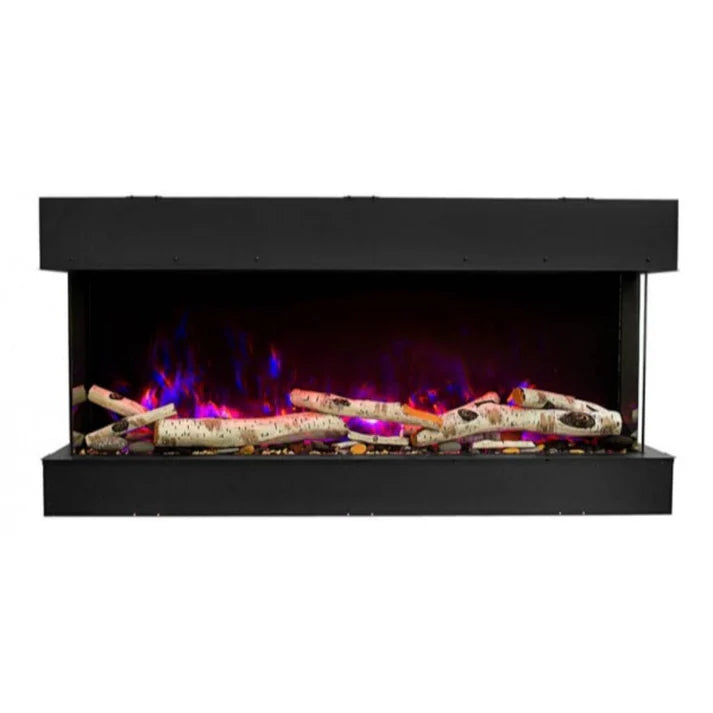 Amantii 60 TRV Slim recessed three sided electric fireplace installation