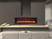 Amantii 60 inch deep indoor outdoor electric fireplace with LED flames