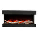 Amantii 60 inch slim 3 sided electric fireplace with birch log media