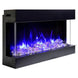 Amantii 72 TRV Slim recessed three sided electric fireplace installation
