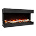 Amantii 72 inch slim 3 sided electric fireplace with birch log media