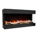 Amantii 72 inch slim 3 sided electric fireplace with birch log media