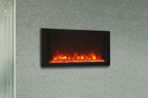 Amantii BI-30 XtraSlim indoor outdoor electric fireplace installation