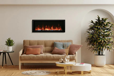 Amantii BI-50 Slim modern recessed electric fireplace