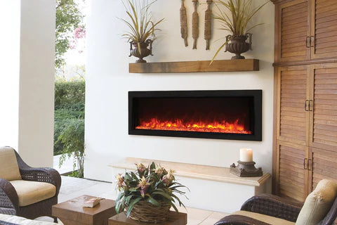 Amantii BI-60 XtraSlim indoor outdoor linear electric fireplace