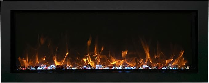 Amantii BI-72 Slim indoor outdoor linear electric fireplace
