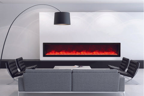 Amantii BI-88 Slim indoor outdoor linear electric fireplace