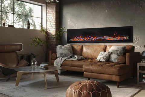 Amantii Lumina Symmetry 88 inch modern fireplace