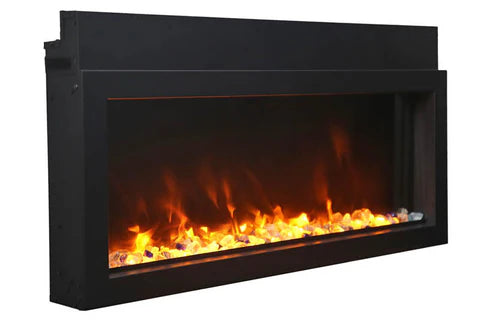 Amantii Panorama 30 inch extra slim electric fireplace with LED flames
