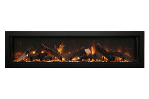 Amantii Panorama 88 inch electric fireplace with multicolor LED flames