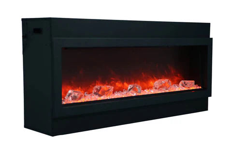 Amantii Panorama 88 inch slim electric fireplace with LED flames