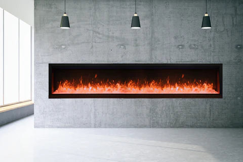 Amantii SYM-100-XT Lumina electric fireplace with realistic LED flames