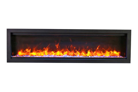 Amantii SYM-42 Bespoke 42 inch wall mount linear electric fireplace