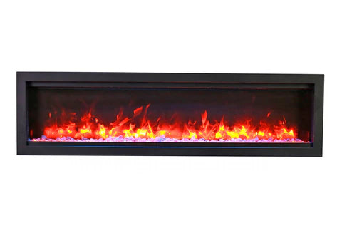 Amantii SYM-88 Bespoke 88 inch linear electric fireplace wall mounted