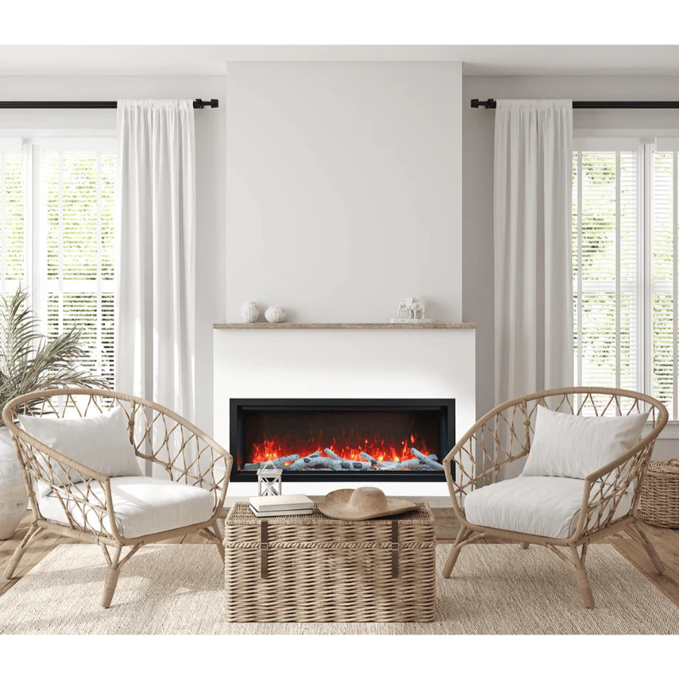 Amantii Symmetry XT Bespoke 100 indoor outdoor recessed fireplace