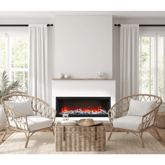Amantii Symmetry XT Bespoke 100 indoor outdoor recessed fireplace