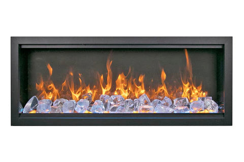 Amantii Symmetry XT Bespoke 88 indoor outdoor recessed electric fireplace