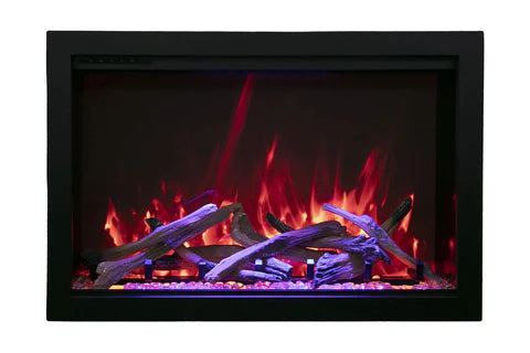 Amantii TRD-33 Bespoke electric fireplace with LED flames