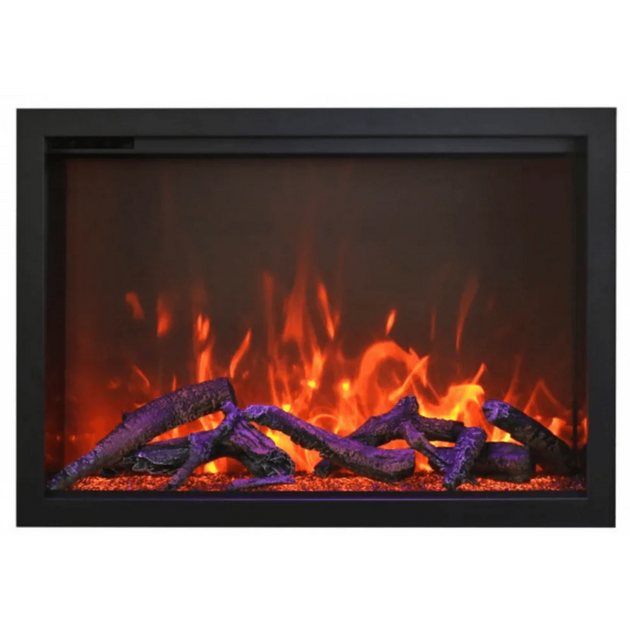 Amantii TRD-38-3 trim installed on TRD-38 fireplace insert