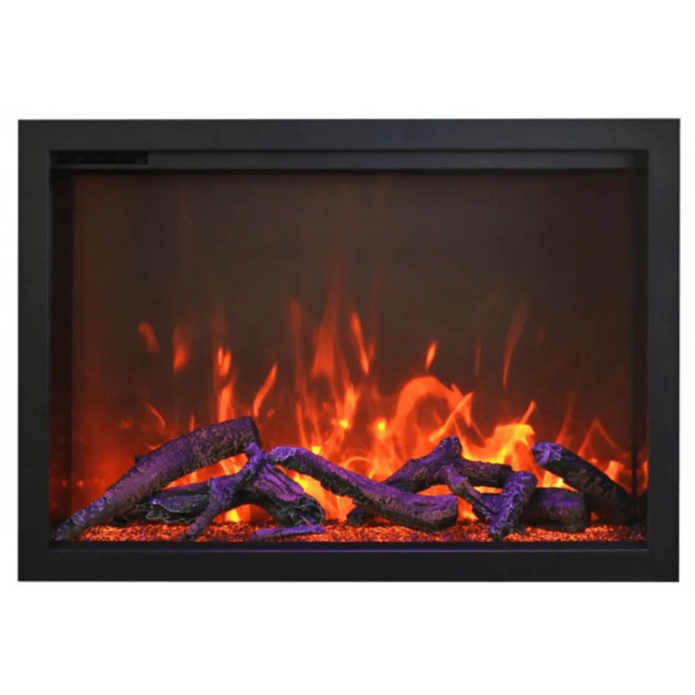Amantii TRD-38-3 trim installed on TRD-38 fireplace insert