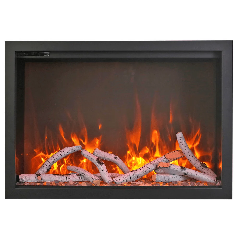 Amantii TRD-38-4 black metal trim kit for electric fireplace