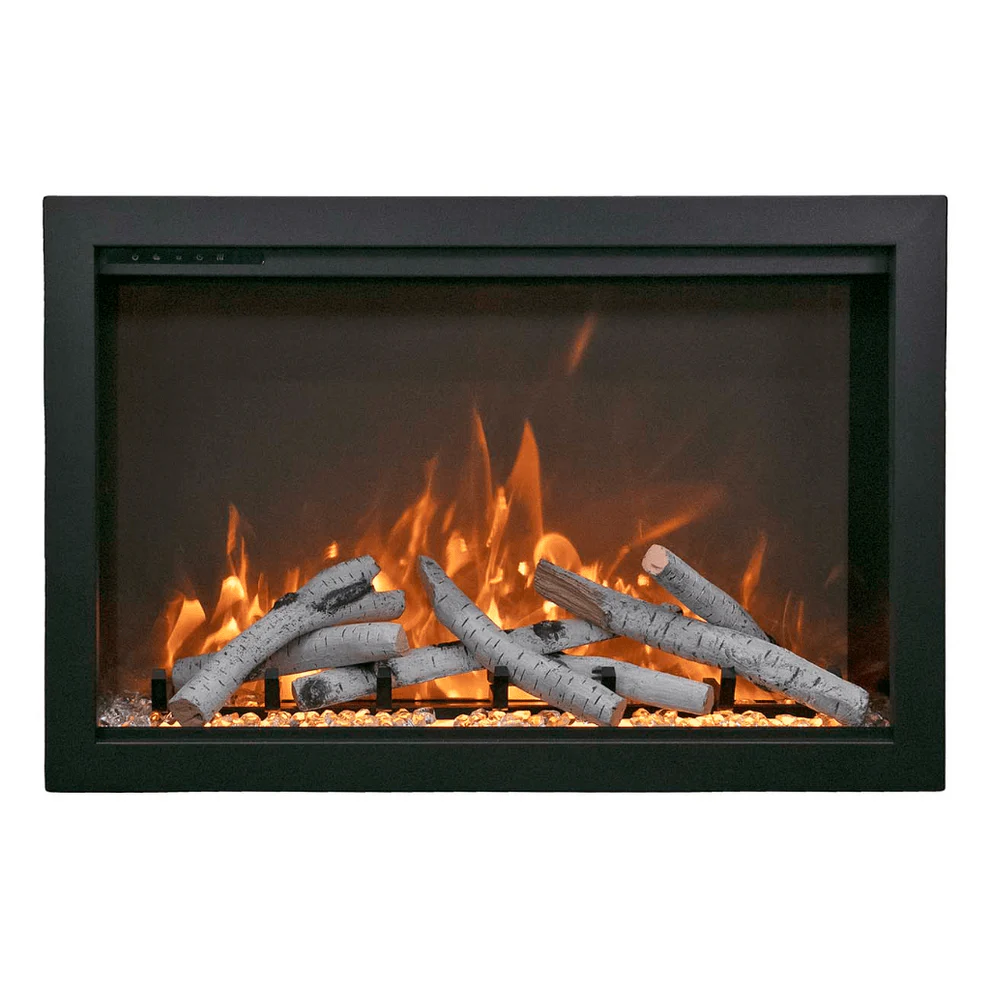 Amantii TRD-38-4 trim installed on TRD-38 fireplace insert