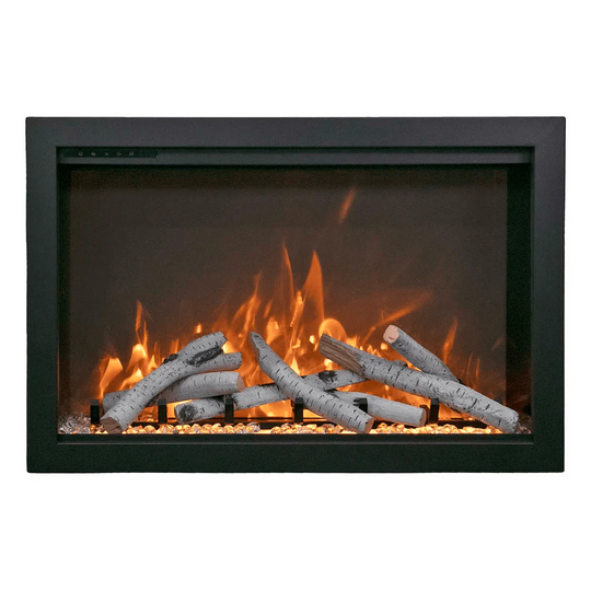 Amantii TRD-38-4 trim installed on TRD-38 fireplace insert