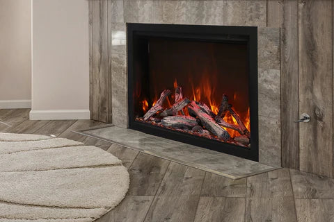 Amantii TRD-44 Lumina electric fireplace with oak log media