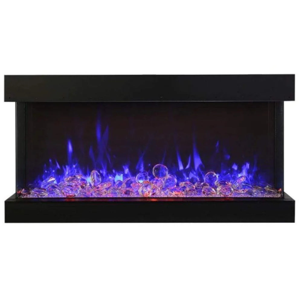 Amantii Tru View XL XT modern 3 sided electric fireplace installation