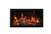 Stainless steel style linear electric fireplace with LED flames