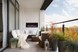 Compact electric fireplace for outdoor kitchen or patio
