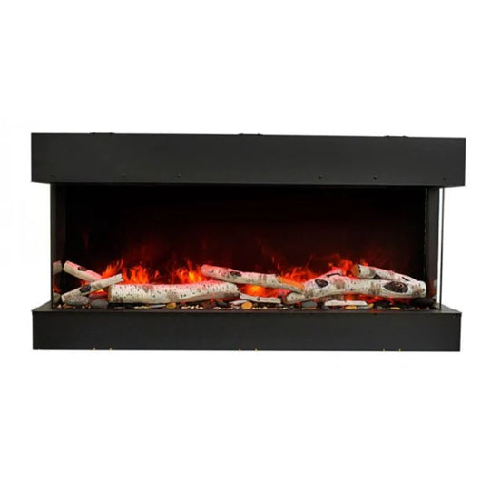Contemporary Amantii Tru-View Slim 72 built-in electric fireplace