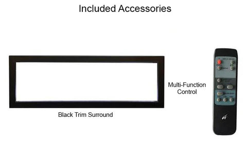 Extra tall 100 inch Amantii Symmetry Lumina built-in linear fireplace