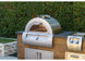 Fire Magic 5660 built-in gas pizza oven with black glass outdoor kitchen oven