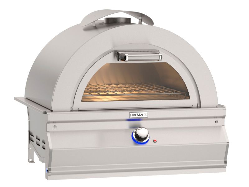Fire Magic Aurora 4600 built in gas pizza oven stainless steel outdoor kitchen