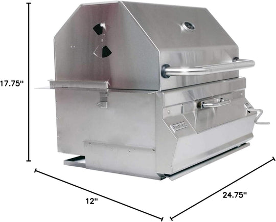 Fire Magic Legacy 24 inch built in charcoal smoker grill stainless steel