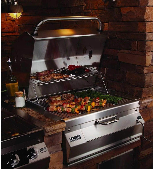 Fire Magic Legacy charcoal BBQ smoker outdoor kitchen grill