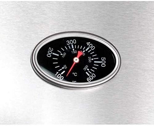 Fire Magic charcoal smoker grill with analog thermometer hood