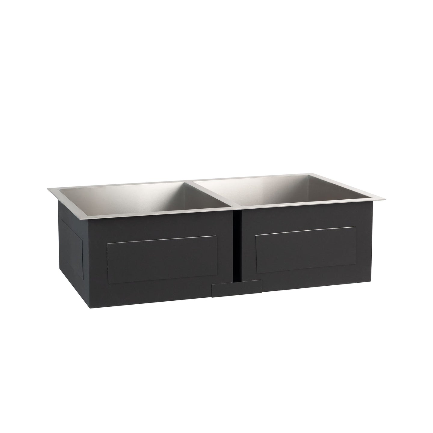 Fire Magic double sink with stainless steel mixer faucet