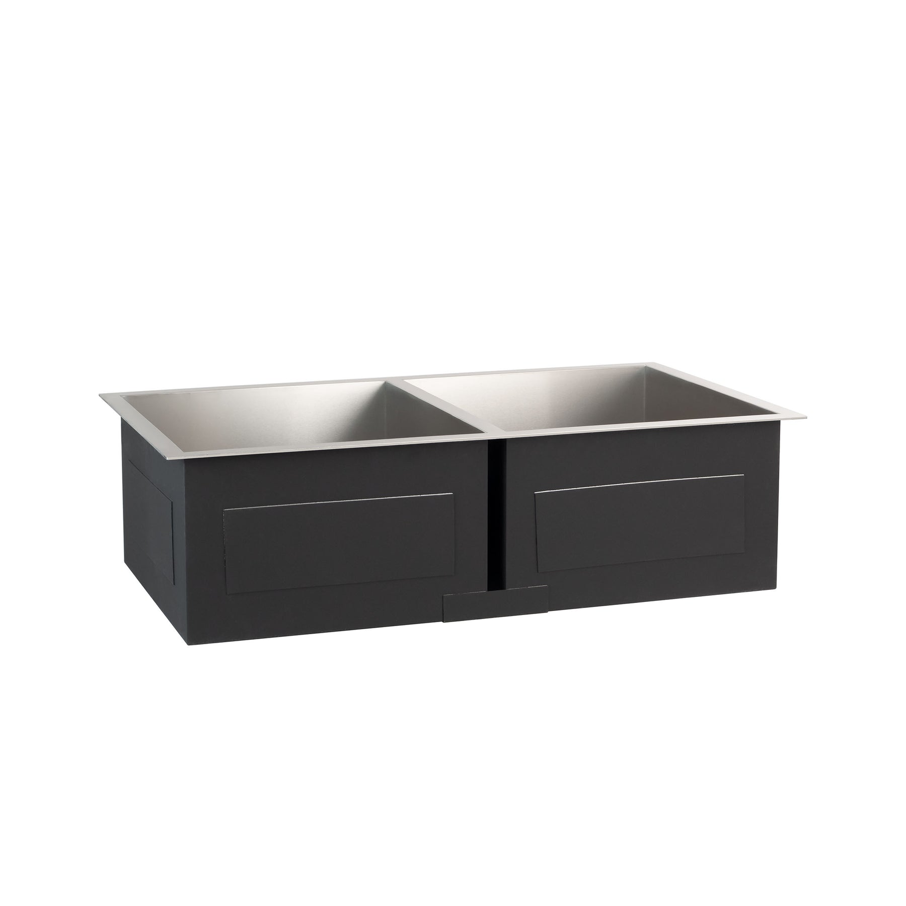 Fire Magic double sink with stainless steel mixer faucet