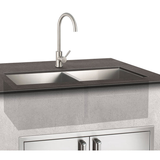 Fire Magic outdoor kitchen hot and cold faucet
