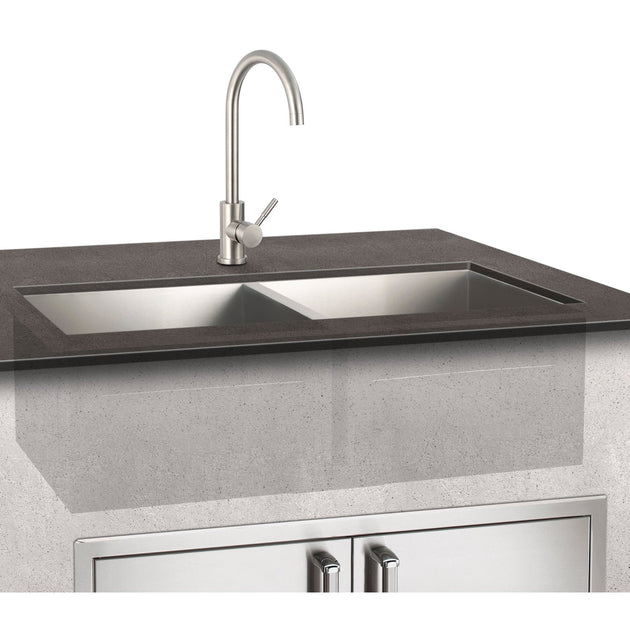 Fire Magic outdoor kitchen hot and cold faucet